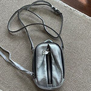 Aimee Kestenberg cross body bag NWOT metallic silver